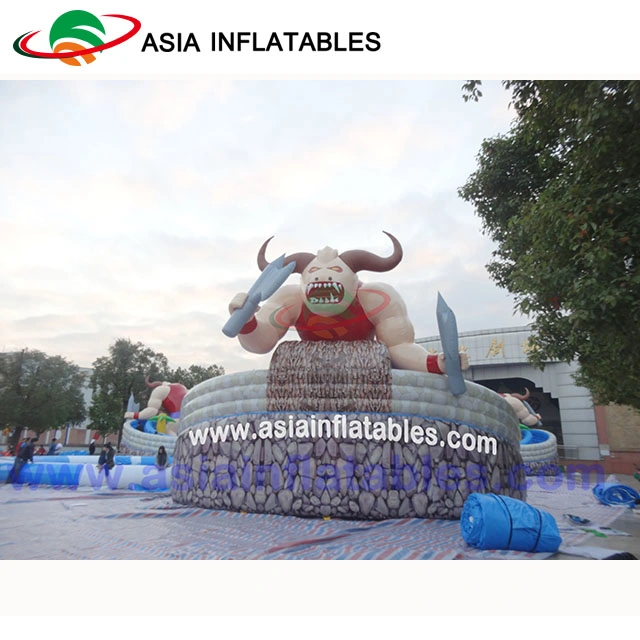 Déplacement de la forme de vache gonflable Water Park, parc aquatique des terres gonflable