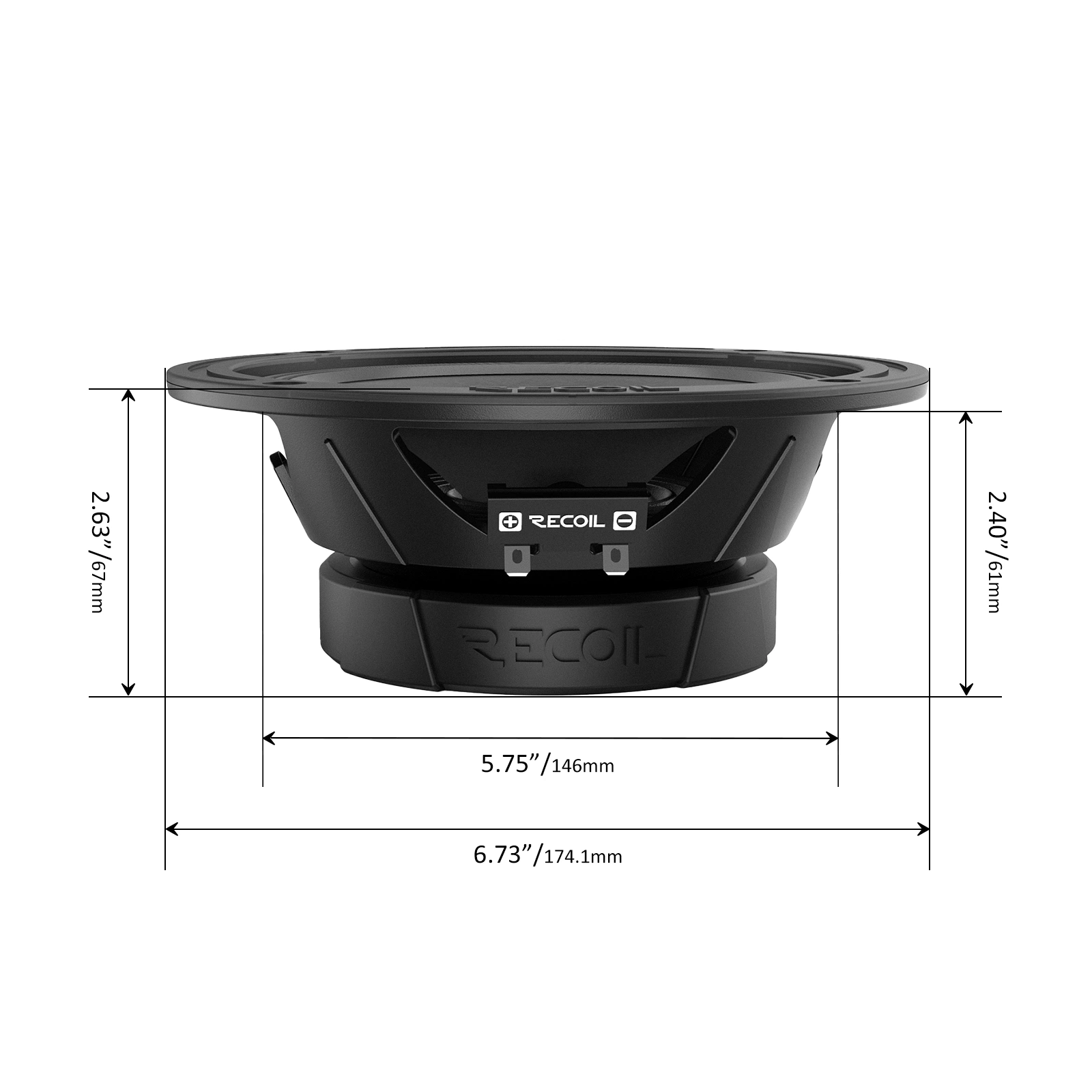 Edge Ms65-4 6.5-Inch Midrange PRO Audio Car Speaker, 300 Watts Max, 150 Watts RMS 4-Ohm, 1.5-Inch High-Temperature Kapton Voice Coil, Premium Car Speaker