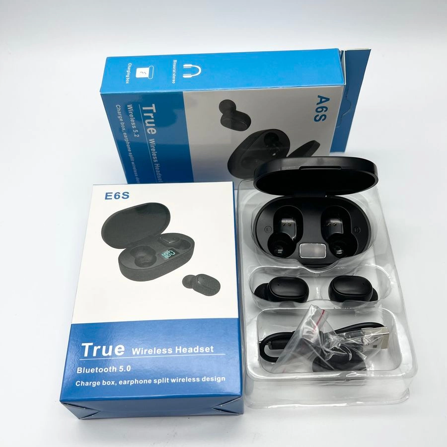 Ecouteurs E6s TWS Bt 5.0 écouteurs True Wireless antibruit CASQUE À affichage LED écouteurs stéréo A6s Audifonos jeu