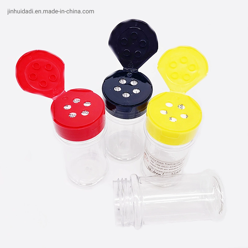 100ml Plastic Spice Salt Shaker Bottle and Pepper Bottle with Flip Top Cap Wholesale/Supplier Spice Jar 3.5oz