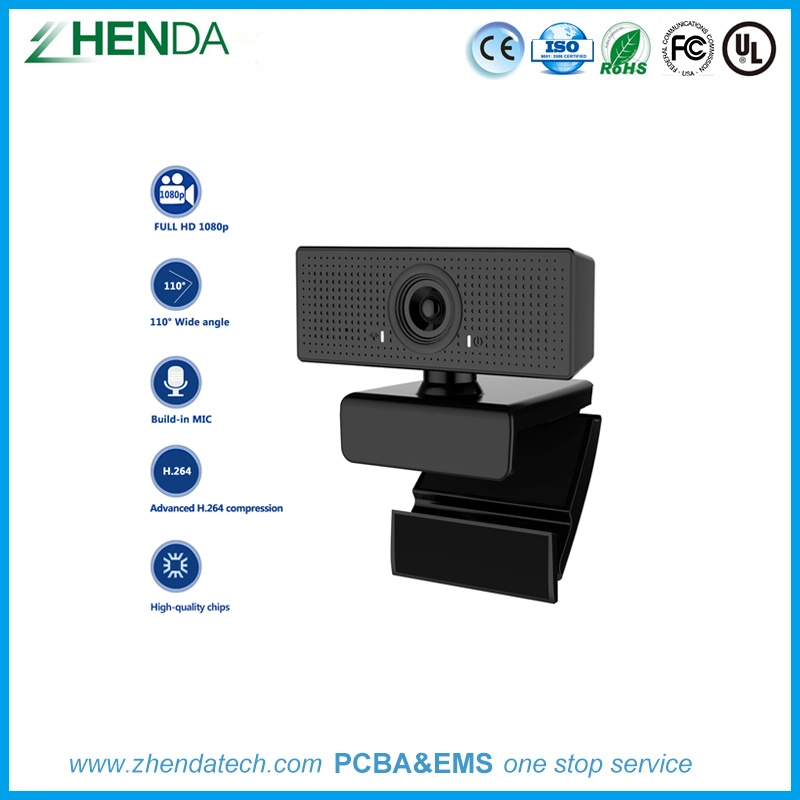 Webcam USB d'ordinateur 1080p caméra HD USB 2.0 avec microphone Webcam HD Caméra PC pour le travail et l'étude à la maison