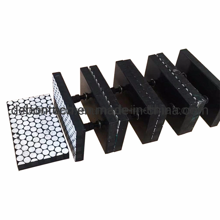 Wear Resistant Conveyor Chute Ceramic Rubber Wear Liner Sheets Composite Plate Lining