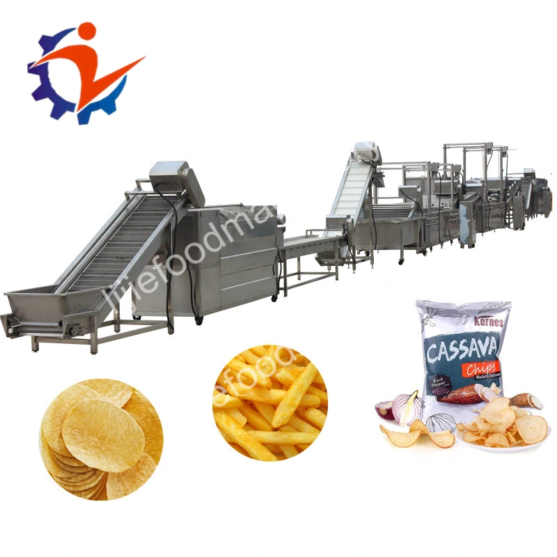 Fullhigh Quality Gas Heating Diesel Heating Automatic Potato Chips Frying Assembly Line