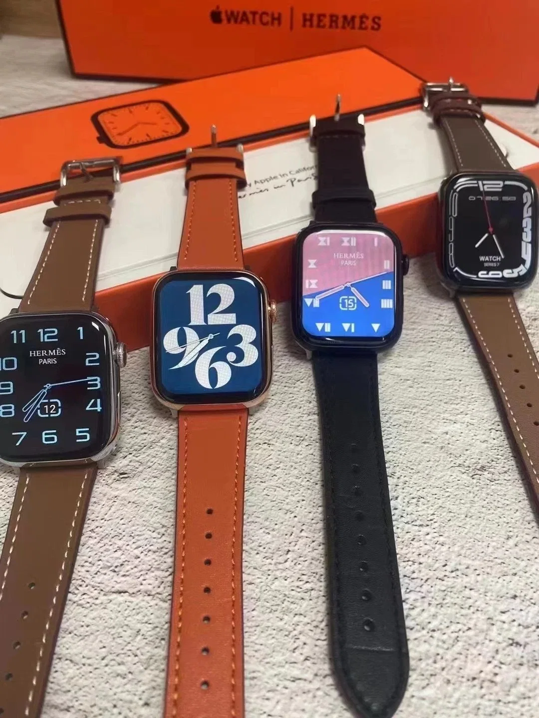 بالنسبة إلى سلسلة Apple Smart Watch لسلسة iOs IP Herm Es Watch 1: 1 نسخ 45 مم اللياقة البدنية ساعة ES Watch الخاصة بها