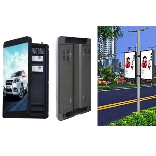 P5 Outdoor Street Advertising LED Lighting Pole Display Panel