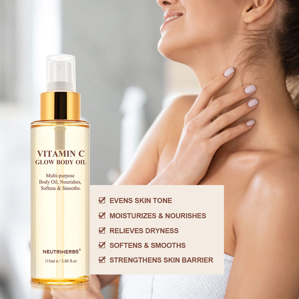 New Arrival Organic Nourishes and Softens Skincare Vitamin C Glow Body Oil