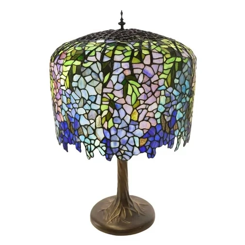 Jlt-297 Tiffany Inspired Grand Wisteria Stained Glass 29.50" Table Lamp