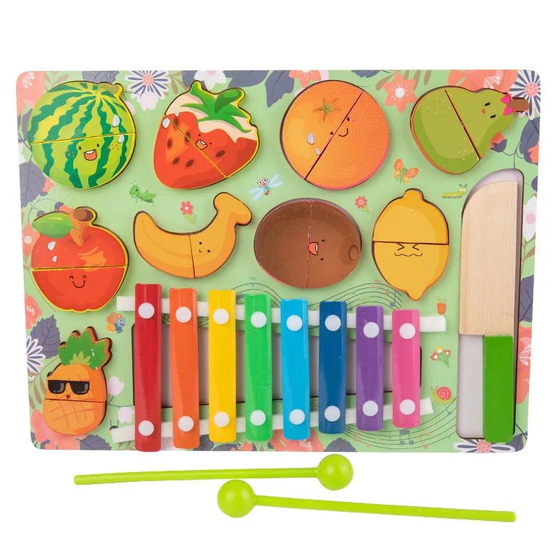 Fruit Percussion Toys Children&prime; S Sensory Educational Wooden Musical Toys