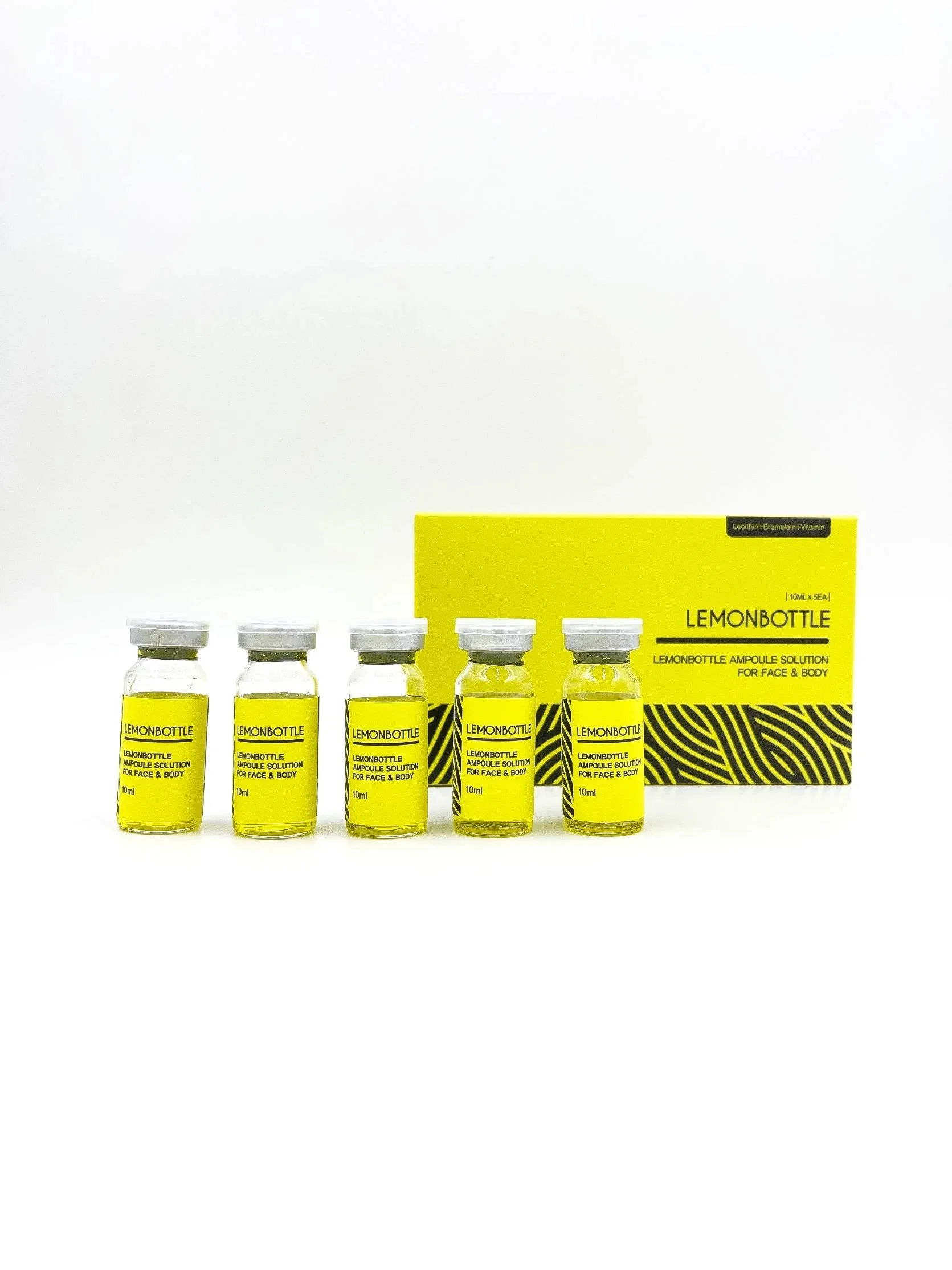 Lemonbottle Ampoule Solution Cincelar Plus Zertifizierte Lipolyse Fett Lösen Kybella Belkyra Injektion für Double-Chin Bauch Flanken Oberschenkel Arme Gewichtsverlust
