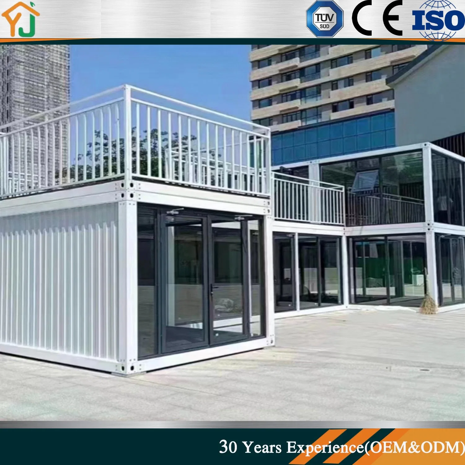 Customizable Second Floor Canopy Packaging Box with Stairs Prefab Modular House Container Homes