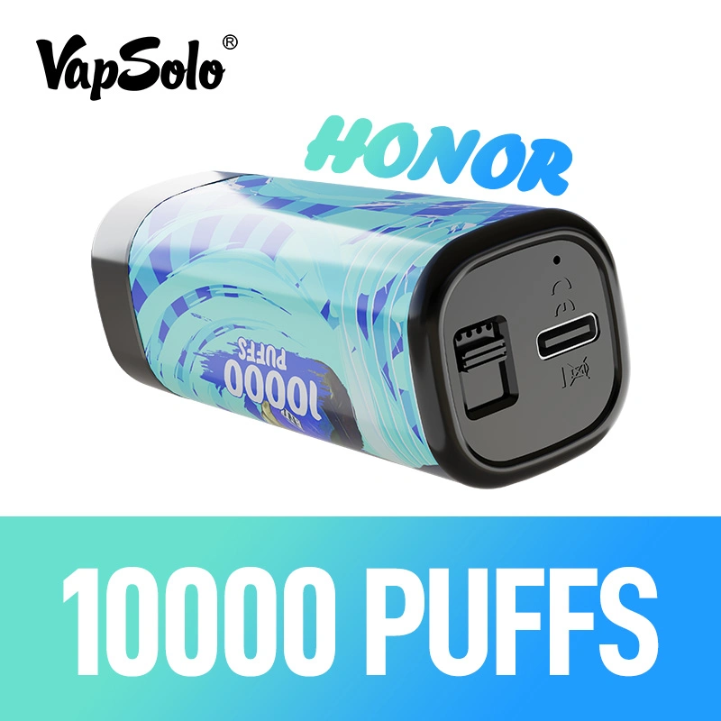 Оптовый Big Puff 10000 2%5% NIC Salt Electronic Cigarette Vparsolo Одноразовый Mesh-катушка Honor Vape 10K 650 мА/ч 20 мл с регулируемым потоком воздуха Перо оптом Vape