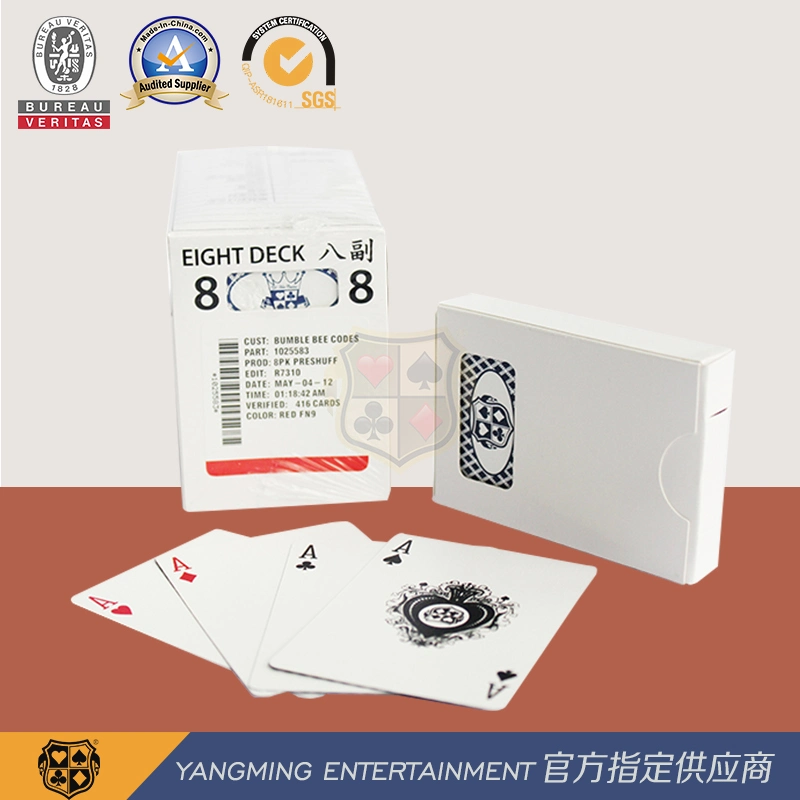 Casino Poker Solitaire Waterproof PVC Texas carte plastique conçu par le fabricant Et personnalisé