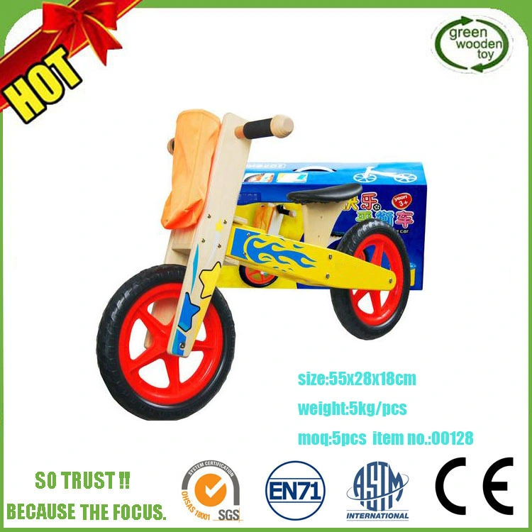 Popular Wooden Motor Kids Bike, Hot Sale Scooter of Children Wooden Outdoor Toys