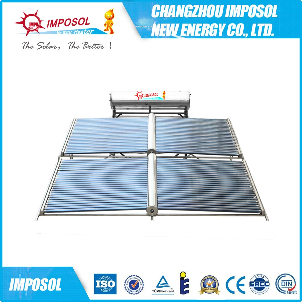 Non-Pressurized Solar Water Heater with aluminum Alloy Flame