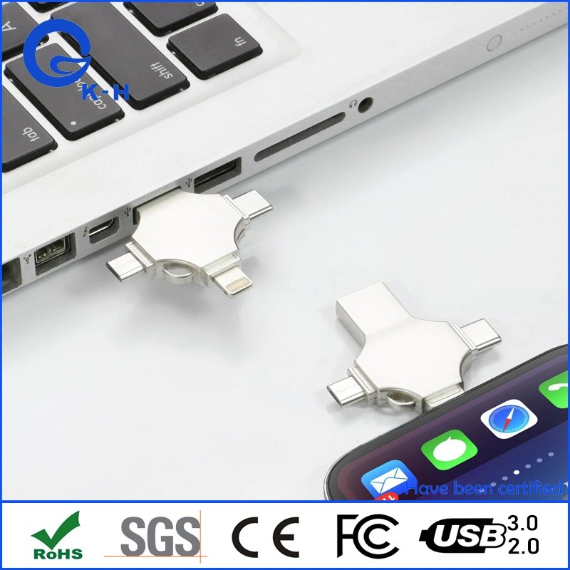 4 in 1 USB Flash Memory Stick for iPhone Samsung Android 16GB