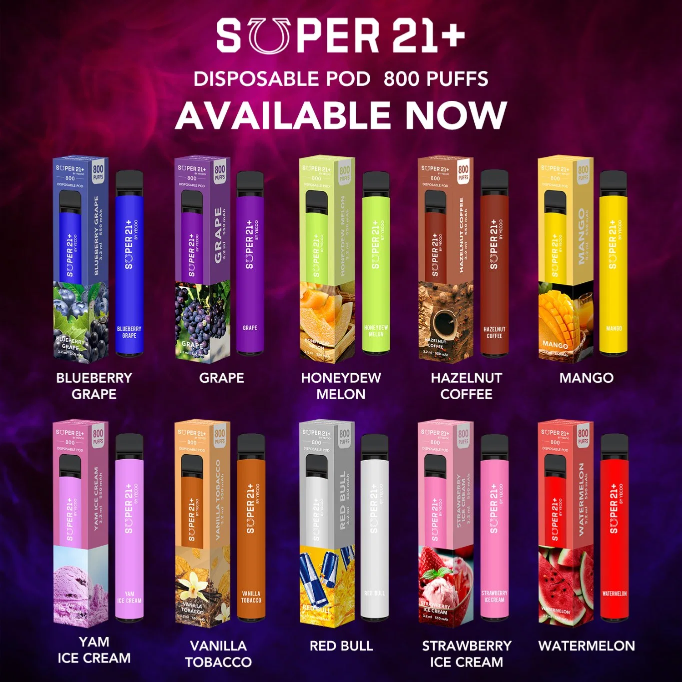 Super 21 Plus Maxx PRO Disposable/Chargeable cigarrillos electrónicos 800 Puffs VAPE Pen 3,2ml cartucho de pods precargados caliente en Europa Malasia Ucrania Rusia