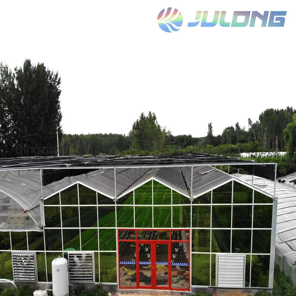 Double Layers Hollow Tempered Glass Greenhouse Used for Tomatoes/Strawberry/Vegetables/Flower/Seedlings