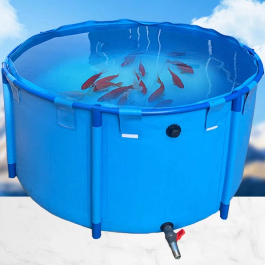 1000 Gallons Collapsible Plastic Tarpaulin Fish Tank with Galvanized Frame