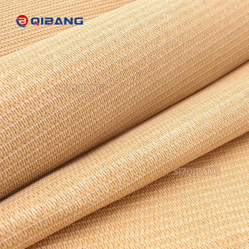 UV Block Tape Knitted Garden Windproof Beige Bulk Canvas Pergola Sun Shade Cloth Roll Prices for Sale