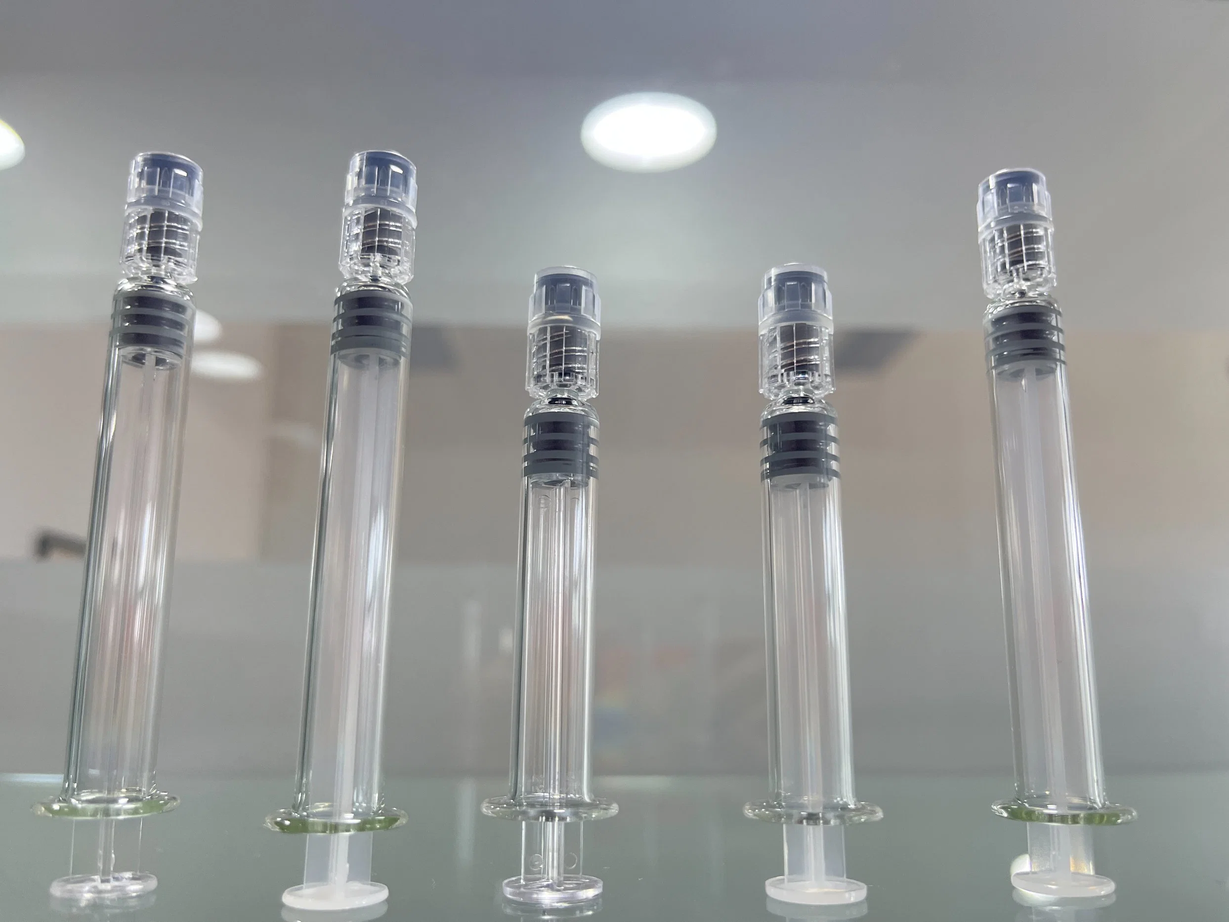 Glass Prefilled Syringe with Scale and Tip-Cap for Vaccine Medical Use