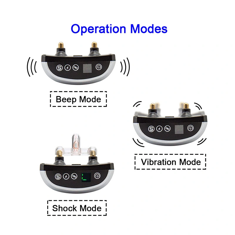 High-Quality Waterproof Electronic Rechargeable Static Shock Vibration Remote Control Dog Training Collar/Smart Collars for Pets/Intelligent Pet Trainer