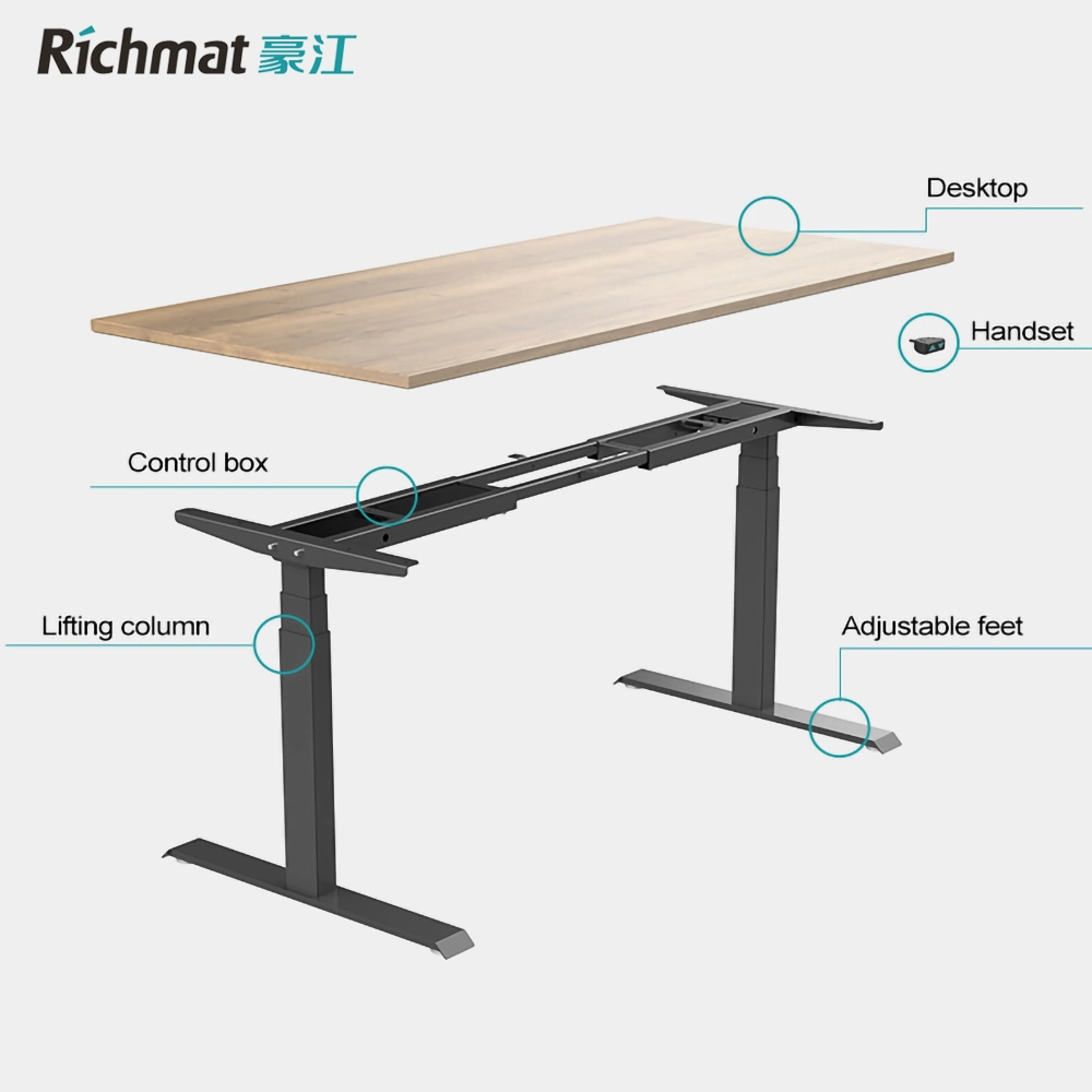 Richmat Df01s Height Adjustable Standing Desk Frame