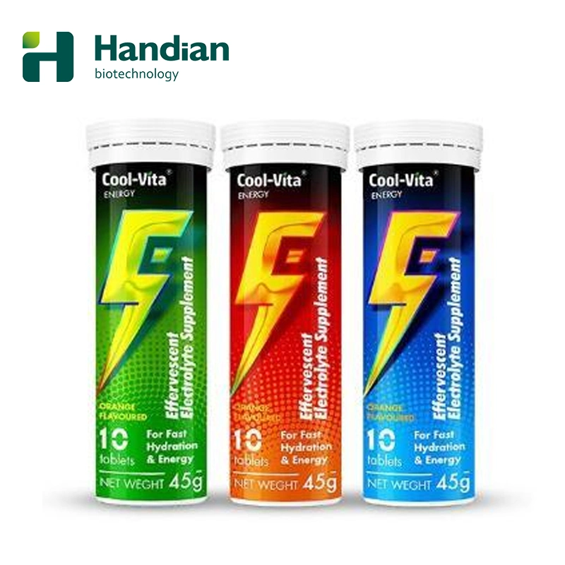 OEM Vitamins B, Ginseng, Mixed Flavors Electrolyte Drink Effervescent Tablet for Energy Providing