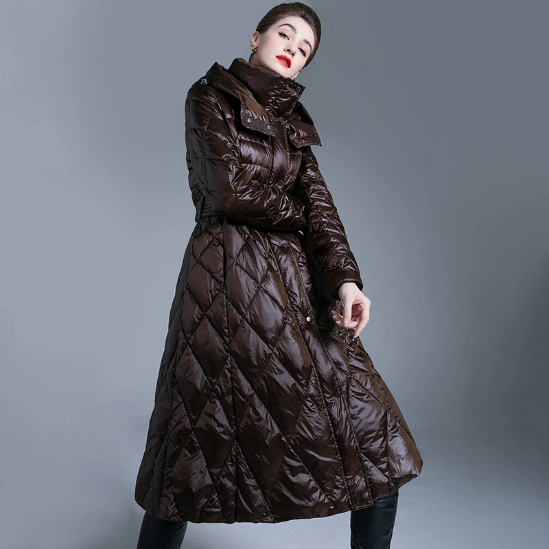 Mu Autumn and Winter New Down Jacket Female Long Thickened Slim Slim Skirt