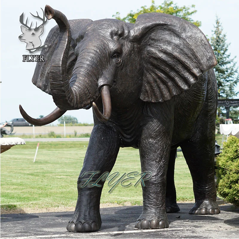 Poly-Resin Animal Sculpture Fiberglass Elephant Statue for Sale