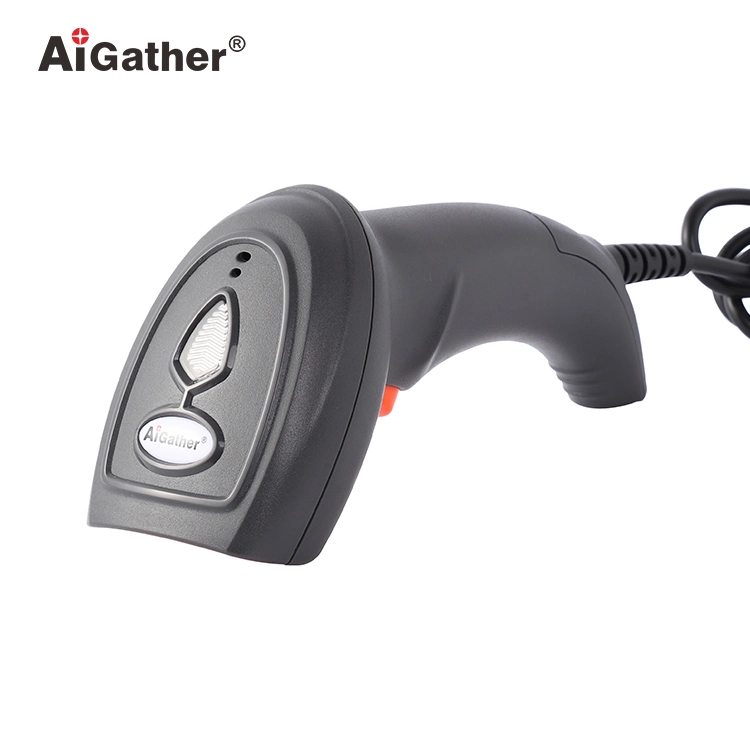 Günstige Handfree schnurgebundene Barcode-Scanner-Reader mit USB-Kabel für Einzelhandel