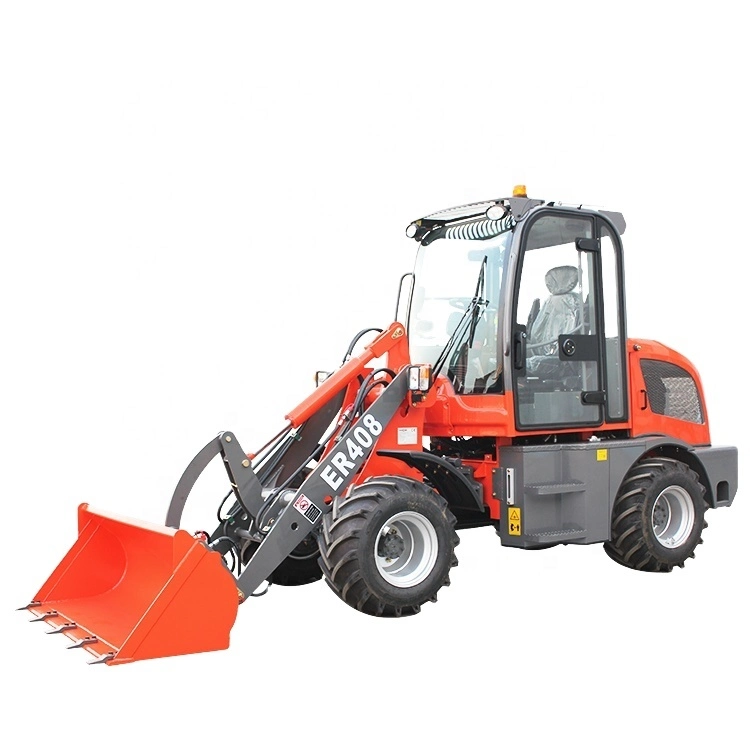 Everun ER408 0.8ton China Manufacturer Articulated Small Wheel Loader with Hydraulic Pump