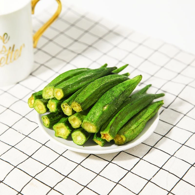 Vakuum Gebratene Getrocknete Gemüse Okra Chips