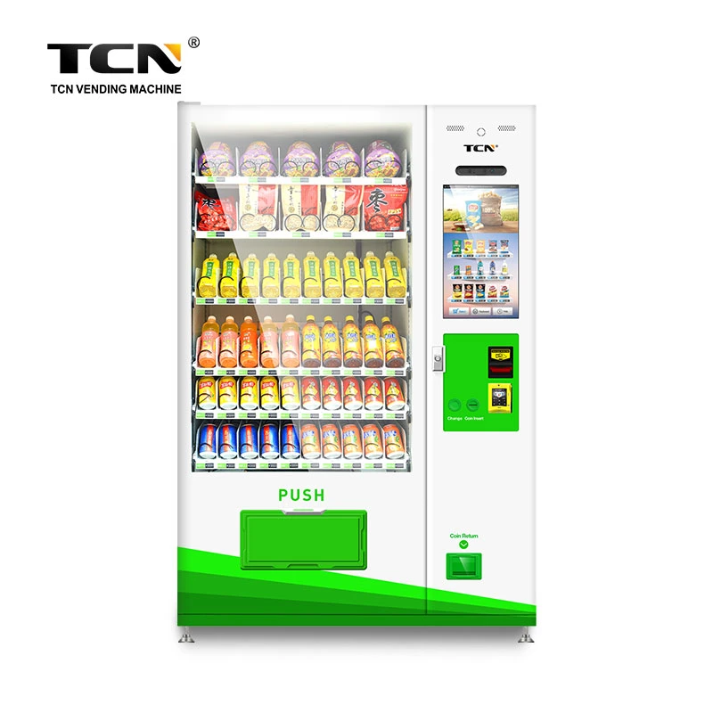 Tcn Pantalla táctil de alta tecnología de la máquina expendedora de bebidas energéticas para gimnasio Snack Maquina Expendedora