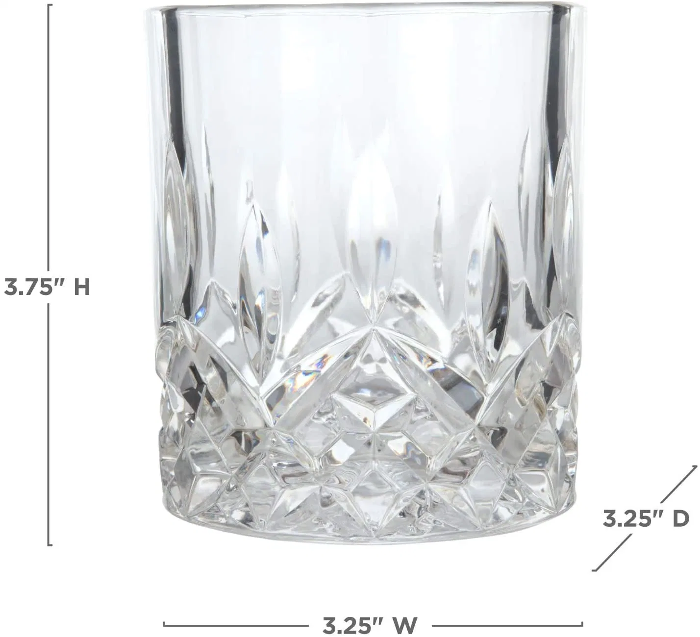 Lead Free Hand Blown Crystal - Thick Weighted Base - Seamless Design - Perfect for Scotch, Bourbon, Manhattans