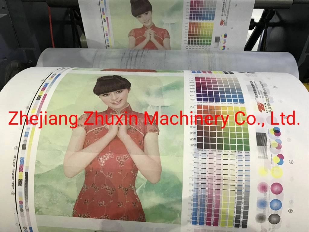 Imprimante ci Flexo quatre couleurs haute vitesse Zhuxin (Tambour central) pour le modèle Zxry-4600 avec sac/papier/PE/BOPP/non tissé