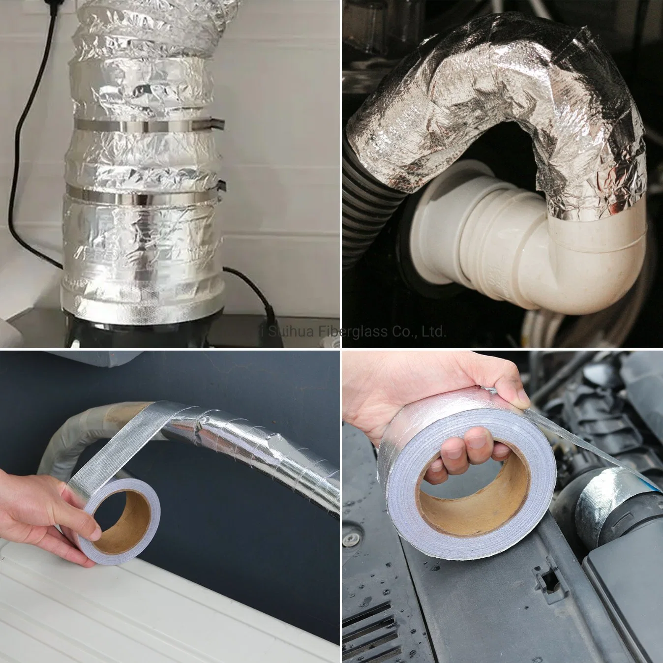 Seaming Against Moisture Aluminum Foil Adhesive Tape for Sealing Joints, Aluminum Air Duct Tape