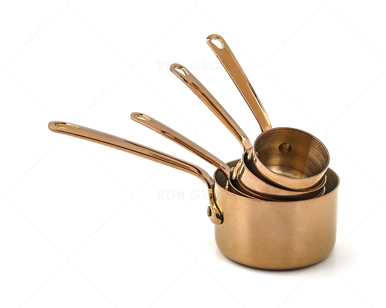 Factory Direct Price Hotel Restaurant Wedding Cookware Kitchenware Stainless Steel Gold Sauce Pot Food Pan