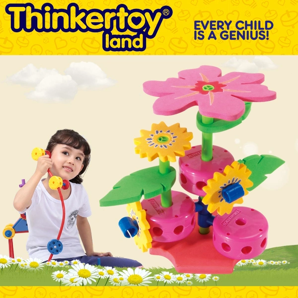 Les jouets de construction en plastique de fleur pour bambins des blocs de construction de la chambre