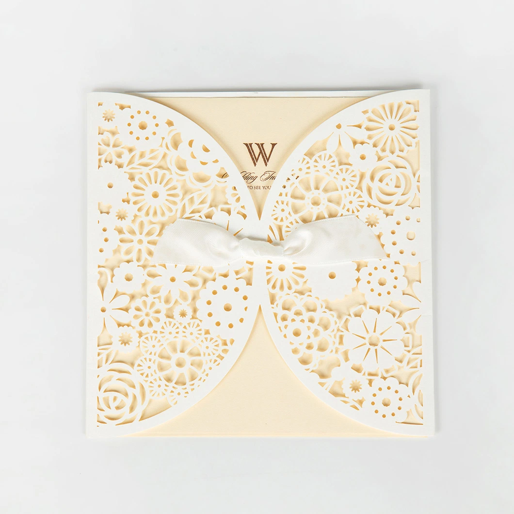 Laser Cut Wedding Invitation Card Greeting Card with Different Colors