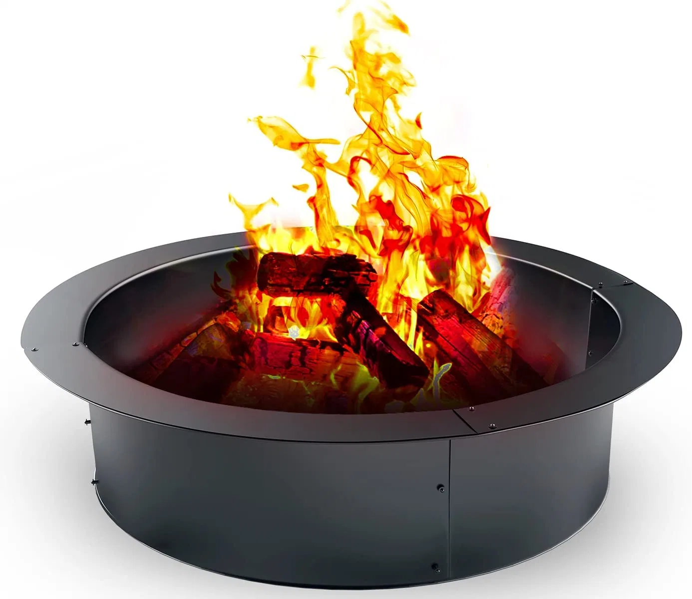 Customized 36-Inch Outdoor Laser Cut Pattern Metal Fire Pit Burning Ring