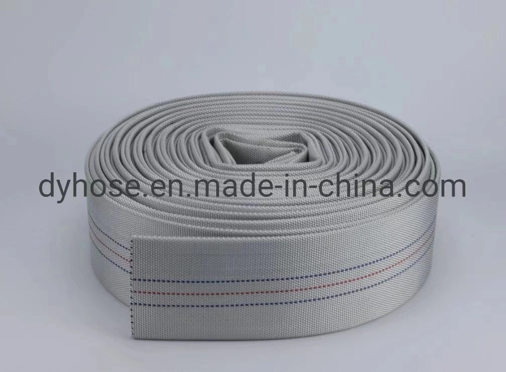 Single Jacket High quality/High cost performance  Rubber Lined Canvas Fire Fighting Hose with Ipt Fitting