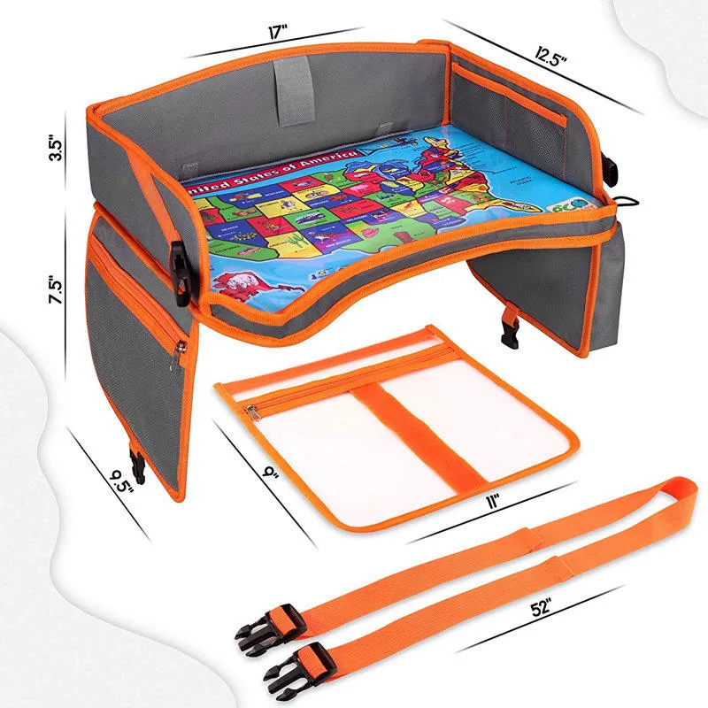 Children Play Drawing Board Car Seat Travel Play Tray