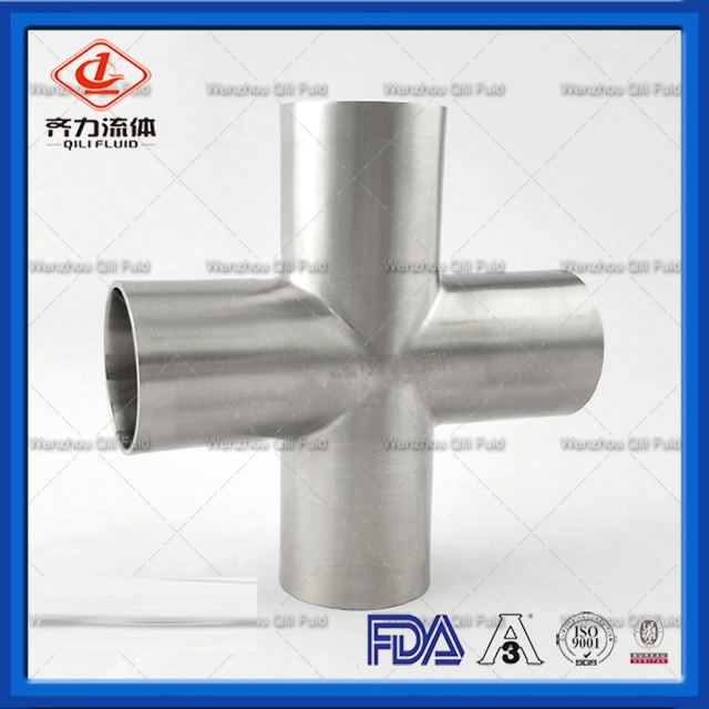 Stainless Steel Pipe Fittings Sanitary Tee Welding Cross