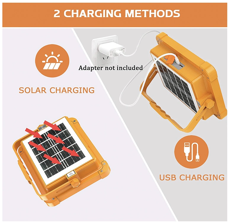 Luz verde de bajo consumo Trabajo LED portátil Luz solar 200W