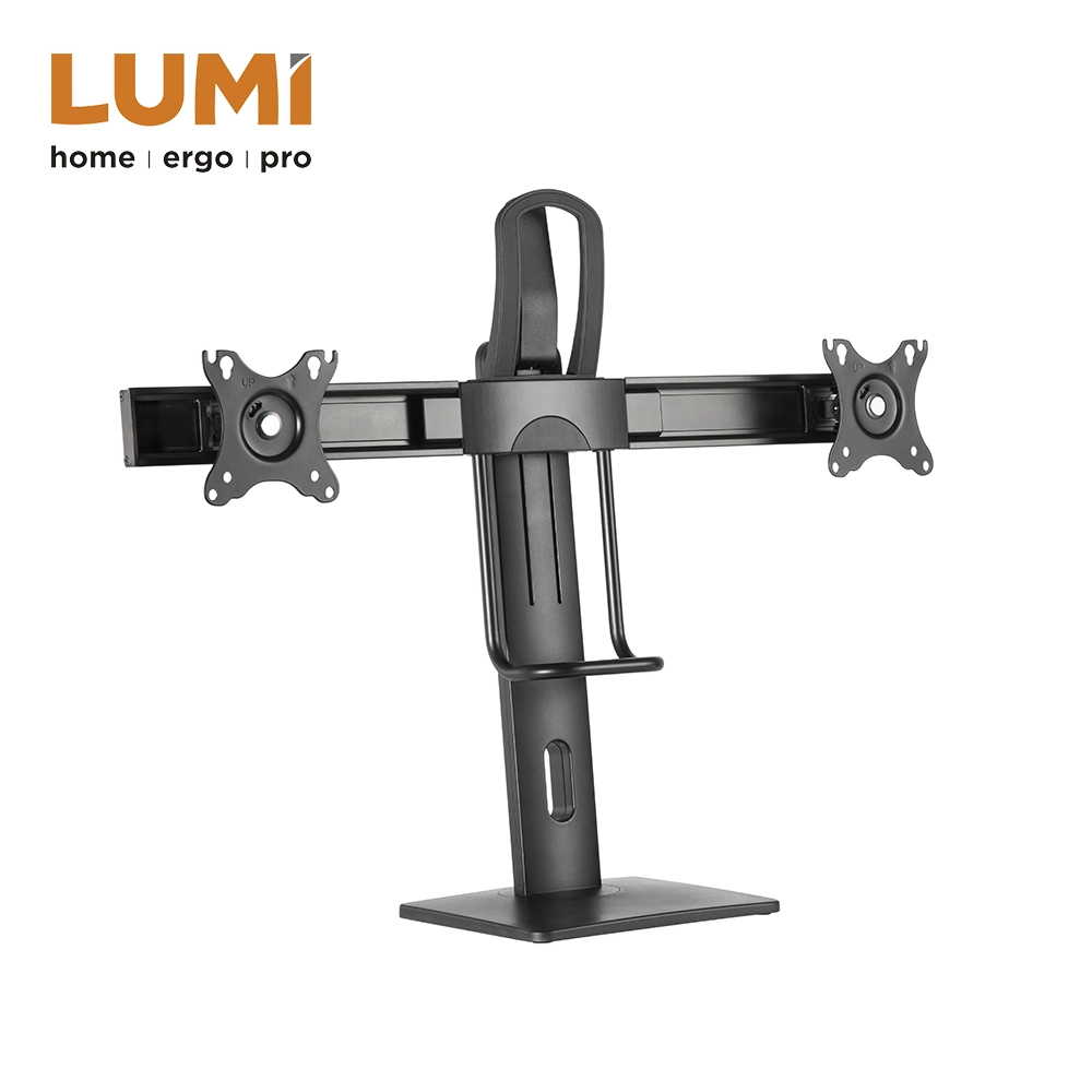 Factory Customized Computer Desk Mount Dual Screens Vertical Lift Monitor Arm Stand