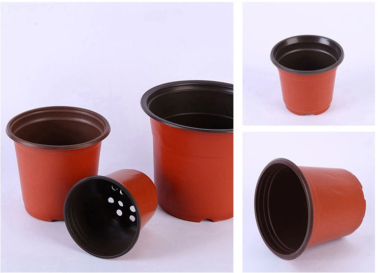 Multi Specification Color Frosted Surface Garden Balcony Outdoor Plastic Decorative Flowerpots