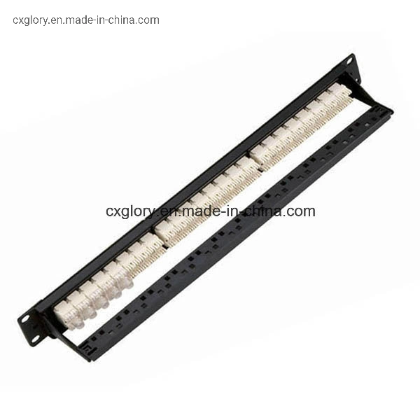 24-Port-UTP Kat. 5e/Kat. 6 Patchpanel Schwarz