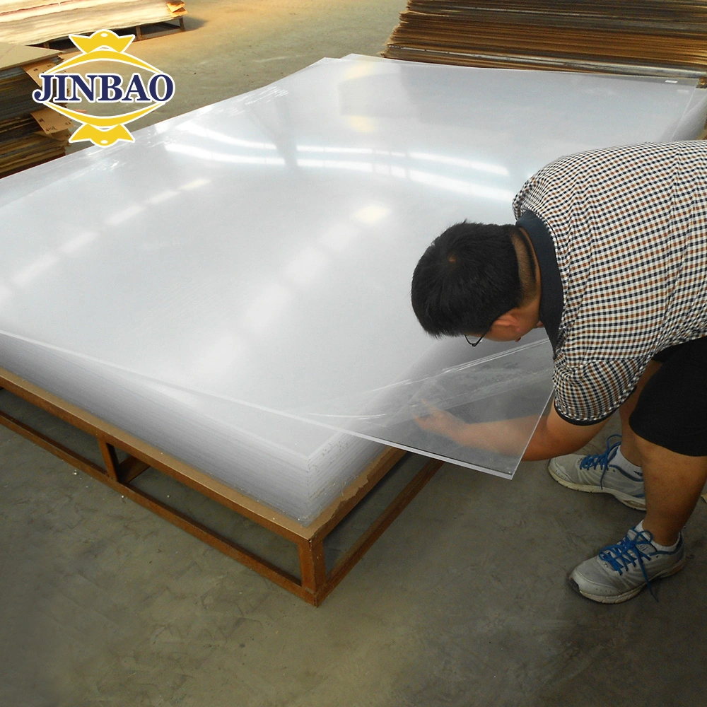 Puro Jinbao diferente espesor PMMA transparente de vidrio Plexi perspex transparente lámina de acrílico fundido extrusionado