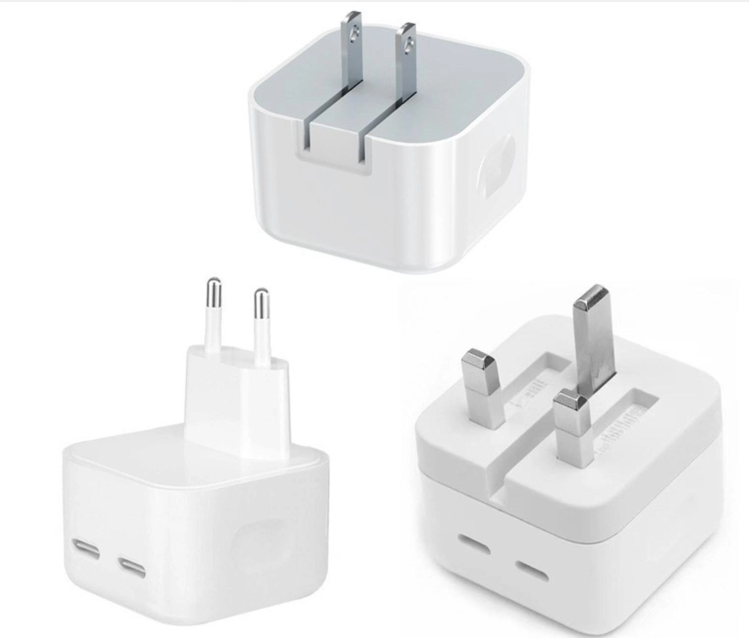 Original EU Power Adapter Pd 20W Charger for iPhone 14 13 12 11 USB-C Charging Data Cable Fast Charger UK EU Us Plug Wall Charger