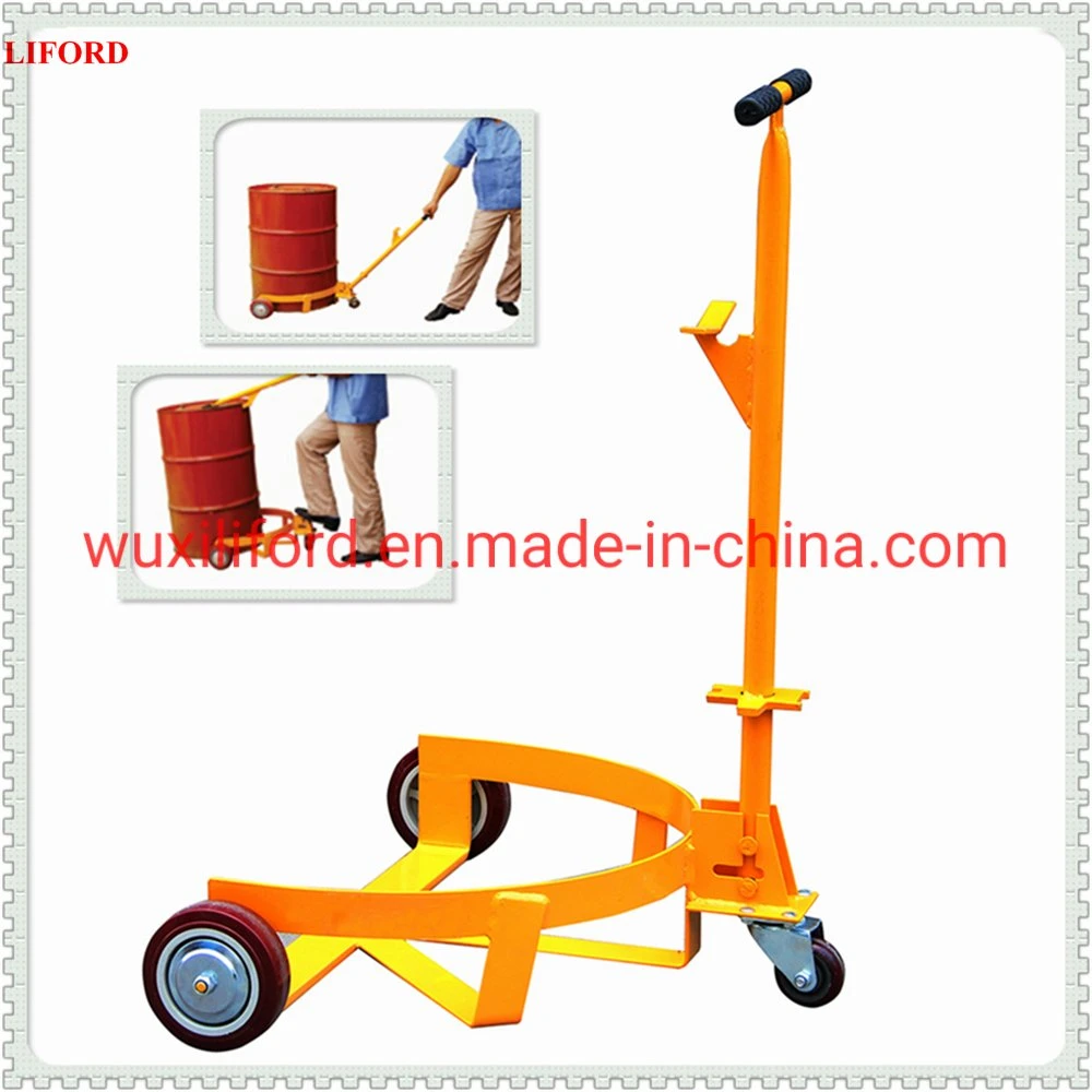 China Manufacturer 500kg Manual Drum Caddy Mechanical Drum Truck Drum Cart